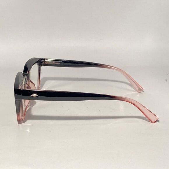 1327 Claudia 1.5 Black Pink Gadient Oversize Reading Glasses Square Concave NWT - Picture 4 of 9